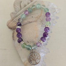 Load image into Gallery viewer, Fluorite and Amethyst Bracelet
