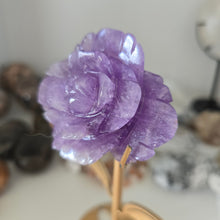 Load image into Gallery viewer, Amethyst Rose on Stand

