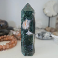 Load image into Gallery viewer, Moss Agate Tower
