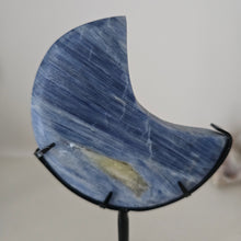 Load image into Gallery viewer, Blue Kyanite Moon on Stand
