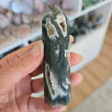 Load image into Gallery viewer, Moss Agate Tower
