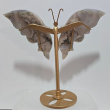 Load image into Gallery viewer, Black Flower Agate Butterfly Wings
