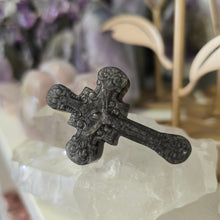 Load image into Gallery viewer, Silver Sheen Obsidian Cross
