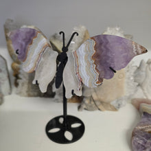 Load image into Gallery viewer, Amethyst Crazy Lace Agate Butterfly Wings
