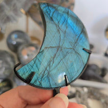 Load image into Gallery viewer, Labradorite Moon with stand
