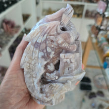Load image into Gallery viewer, Flower Agate and Amethyst Dragon
