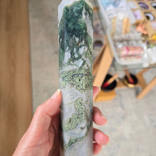 Load image into Gallery viewer, Moss Agate Tower
