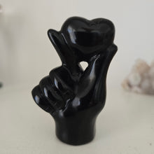 Load image into Gallery viewer, Black Obsidian Hand Heart
