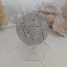 Load image into Gallery viewer, Black Tourmaline in Quartz Sphere
