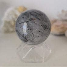 Load image into Gallery viewer, Black Tourmaline in Quartz Sphere
