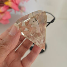 Load image into Gallery viewer, Faceted Clear Quartz Diamond with Stand
