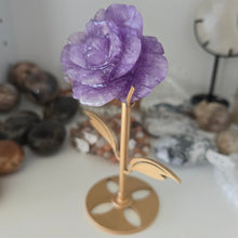 Load image into Gallery viewer, Amethyst Rose on Stand
