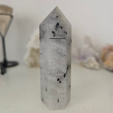 Load image into Gallery viewer, Black Tourmaline in Quartz Tower
