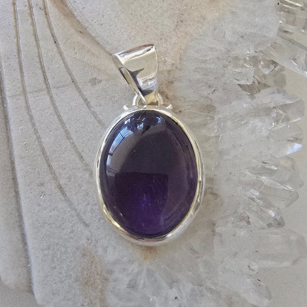 Amethyst Sterling Silver Pendant