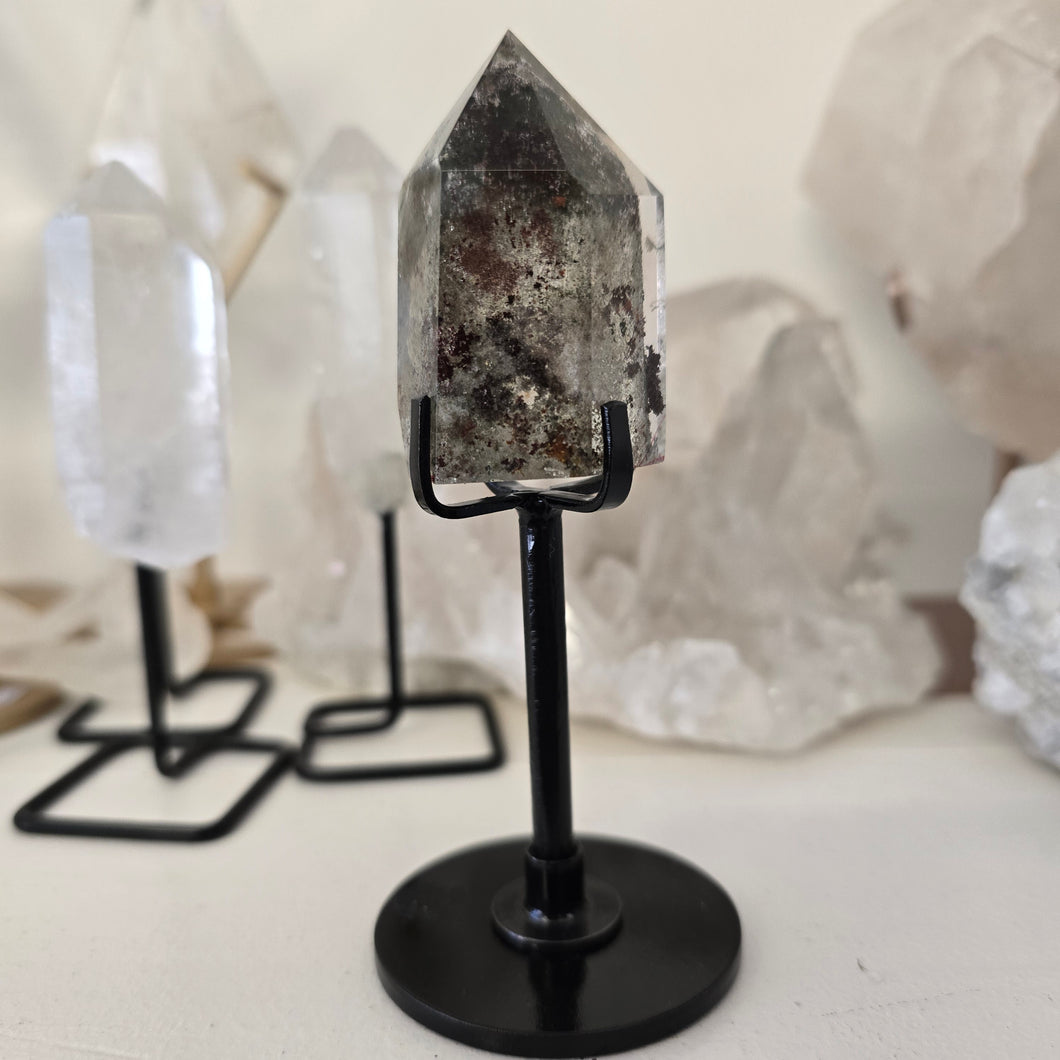 Garden Quartz Points on Stand