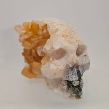 Load image into Gallery viewer, Tangerine Quartz Cluster Stone Skull
