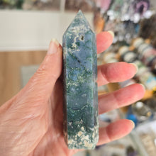 Load image into Gallery viewer, Moss Agate Tower
