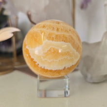 Load image into Gallery viewer, Orange Calcite Sphere
