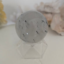Load image into Gallery viewer, Black Tourmaline in Quartz Sphere
