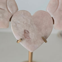 Load image into Gallery viewer, Pink Amethyst Heart Wings
