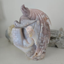 Load image into Gallery viewer, Flower Agate and Amethyst Dragon

