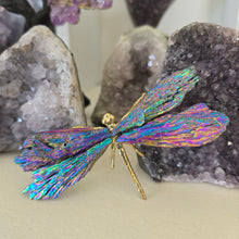 Load image into Gallery viewer, Aura Kyanite Dragonfly - Rainbow
