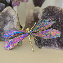 Load image into Gallery viewer, Aura Kyanite Dragonfly - Rainbow
