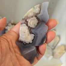 Load image into Gallery viewer, Black Flower Agate Butterfly Wings
