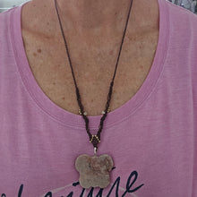 Load image into Gallery viewer, Pink Amethyst Butterfly Macrame Necklace
