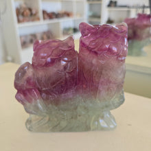Load image into Gallery viewer, Rainbow Fluorite Owls
