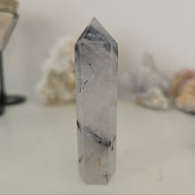 Load image into Gallery viewer, Black Tourmaline in Quartz Tower
