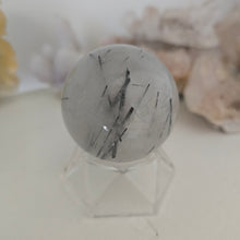 Load image into Gallery viewer, Black Tourmaline in Quartz Sphere
