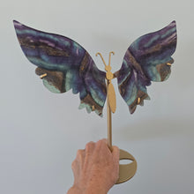 Load image into Gallery viewer, Fluorite Butterfly Wings
