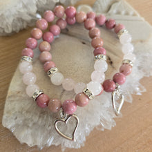 Load image into Gallery viewer, Rhodonite and Rose Quartz Bracelet
