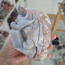 Load image into Gallery viewer, Flower Agate and Amethyst Dragon
