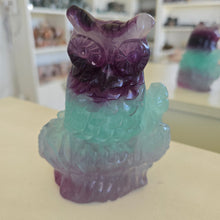 Load image into Gallery viewer, Rainbow Fluorite Owl
