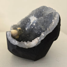 Load image into Gallery viewer, Blue Chalcedony with Mordenite and Calcite
