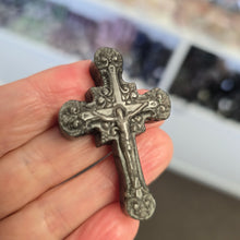 Load image into Gallery viewer, Silver Sheen Obsidian Cross

