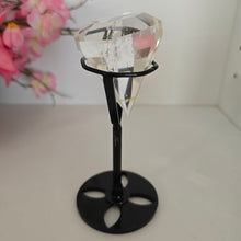 Load image into Gallery viewer, Faceted Clear Quartz Diamond with Stand
