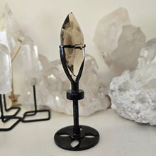 Load image into Gallery viewer, Smoky Quartz Faceted Diamond with Spinning Stand
