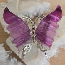 Load image into Gallery viewer, Magenta Fluorite Butterfly

