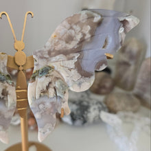 Load image into Gallery viewer, Black Flower Agate Butterfly Wings
