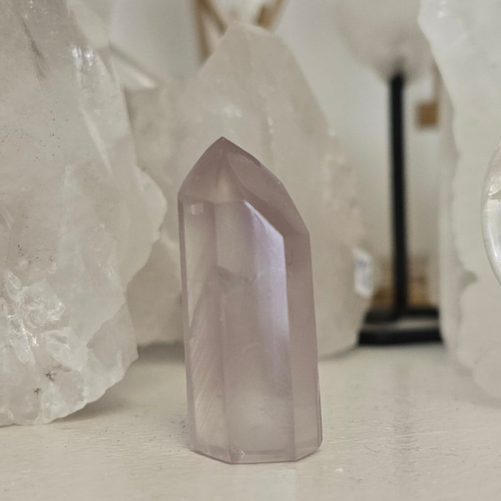 Pink Lithium Quartz Tower