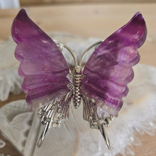 Load image into Gallery viewer, Magenta Fluorite Butterfly
