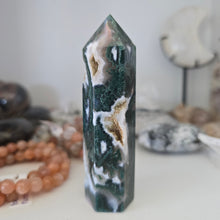 Load image into Gallery viewer, Moss Agate Tower
