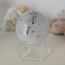 Load image into Gallery viewer, Black Tourmaline in Quartz Sphere - Rainbow

