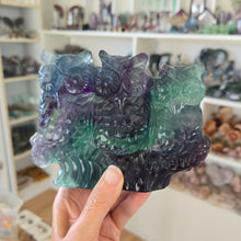 Load image into Gallery viewer, Rainbow Fluorite Owls
