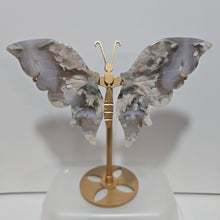 Load image into Gallery viewer, Black Flower Agate Butterfly Wings
