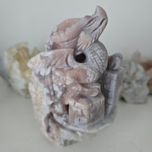 Load image into Gallery viewer, Flower Agate and Amethyst Dragon
