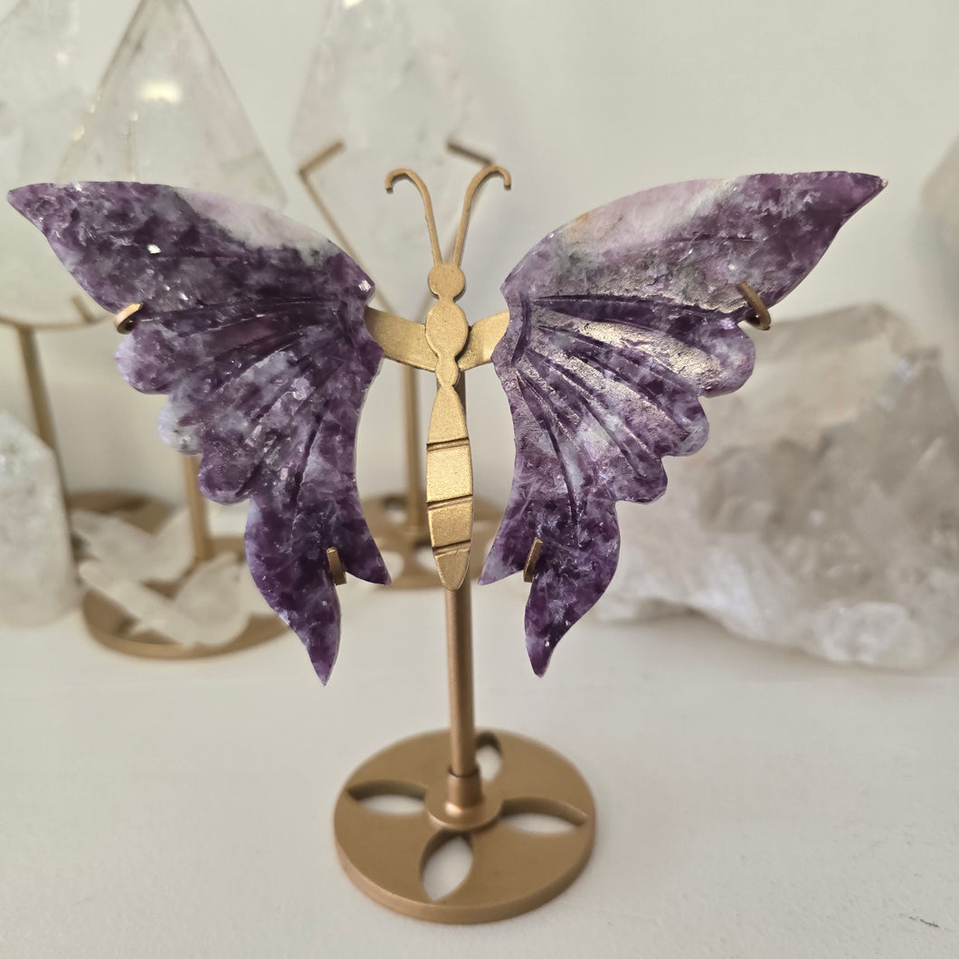 Lepidolite with Mica Butterfly Wings
